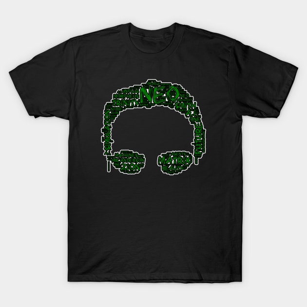 The Matrix Shapecloud (with background) T-Shirt by InfinityTone